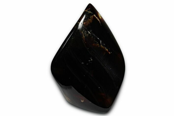 Polished Indonesian Blue Amber Flame #355807